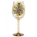 LW00000-52 Lolita 21st Birthday in Gold Wine Glass